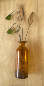 Flower Sculpture in Glass Vase