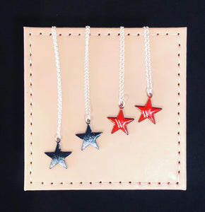 Enamelled Star on Sterling Silver Chain