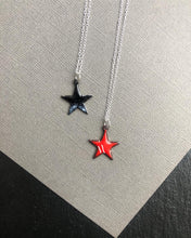 Load image into Gallery viewer, Enamelled Star on Sterling Silver Chain