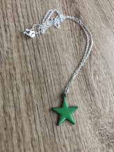 Load image into Gallery viewer, Enamelled Star on Sterling Silver Chain