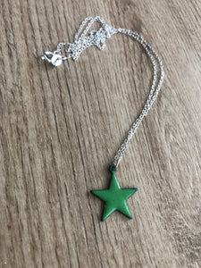 Enamelled Star on Sterling Silver Chain